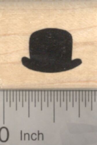 Small Bowler Hat Rubber Stamp A22216 WM - 第 1/1 張圖片