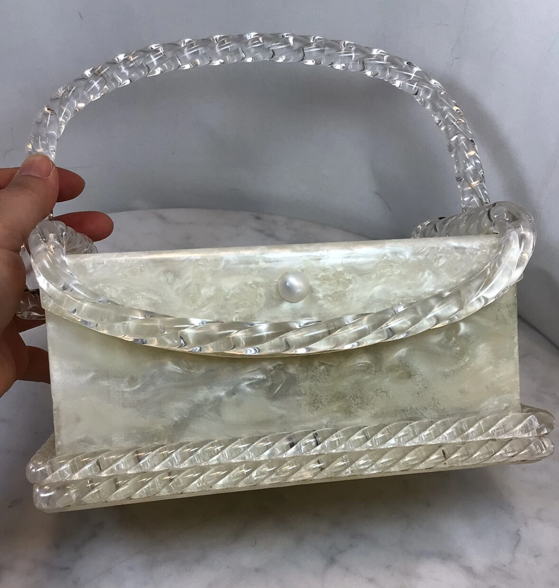 Vintage Patricia of Miami Clear Double Carved Cut Lucite Purse - Etsy |  Vintage purses, Purses, Vintage handbags