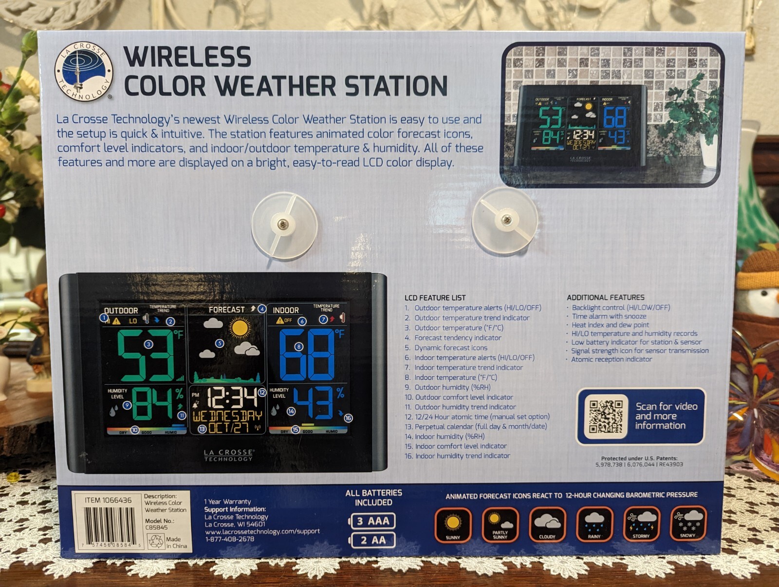🎄La Crosse Technology Wireless Color Weather Station w/ extra batteries