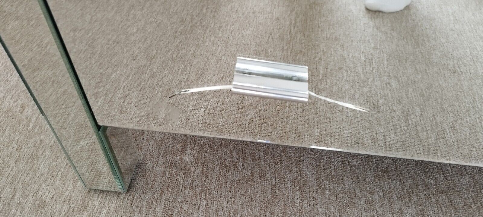 Mirrored Glass Chest Of Drawers x4 Modern Silver Cost £600 new