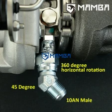 45 Deg 10AN Turbo Oil Return Drain Flange Kit For HKS 2835 3037 3540 BB 
