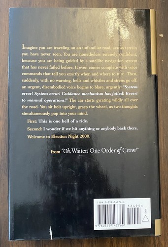 Jeff Greenfield Oh Waiter! One Order Of Crow! Book With Signed Paper - Picture 2 of 14
