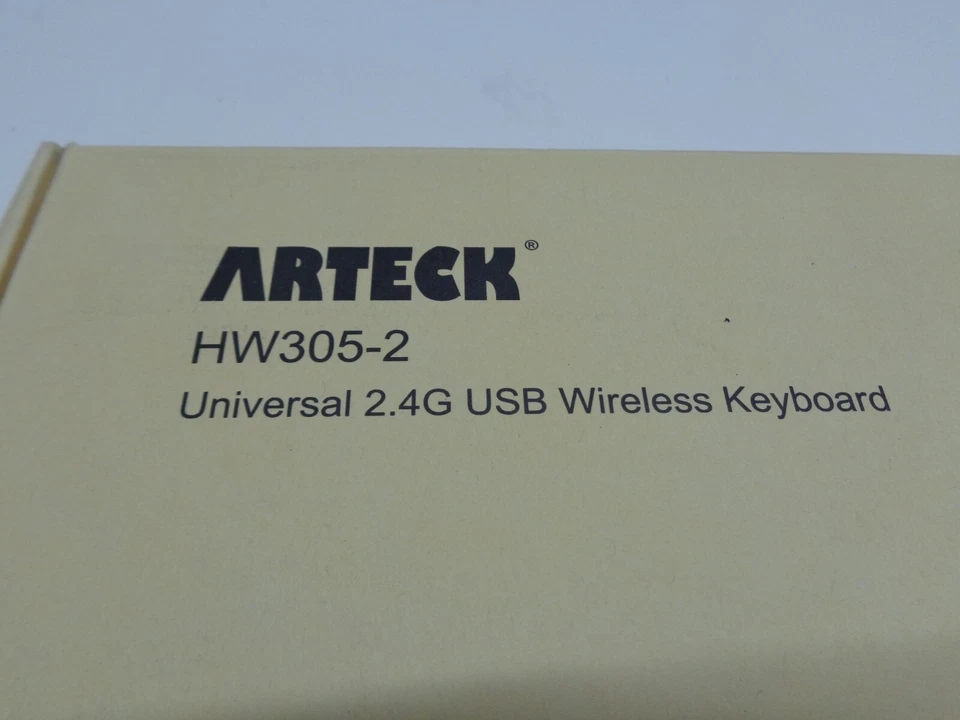 New ARTEC HW305-3 Universal 2.4G USB Wireless Keyboard Black 17”x4.5” - Image 2 of 4