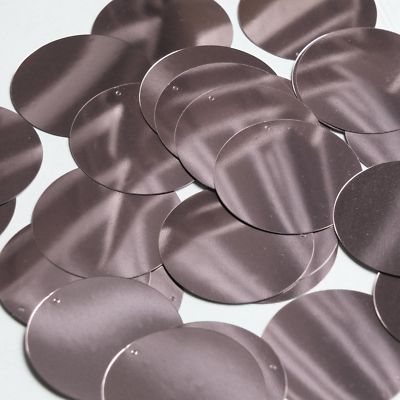 Round Sequin 40mm Deep Silver Pink Hue Metallic Loose Couture Paillettes