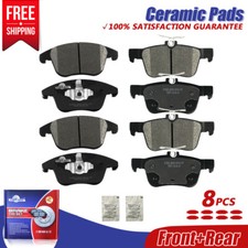 Front & Rear Ceramic Brake Pads For 2013-2020 Lincoln MKZ 2013-2019 Ford Fusion