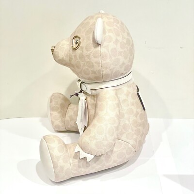 Coach Collectible Bear In Signature Canvas CZ194 Gold/Sand/Chalk