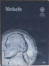Whitman Nickels Plain (No Dates) Coin Folder, Album Book #9042