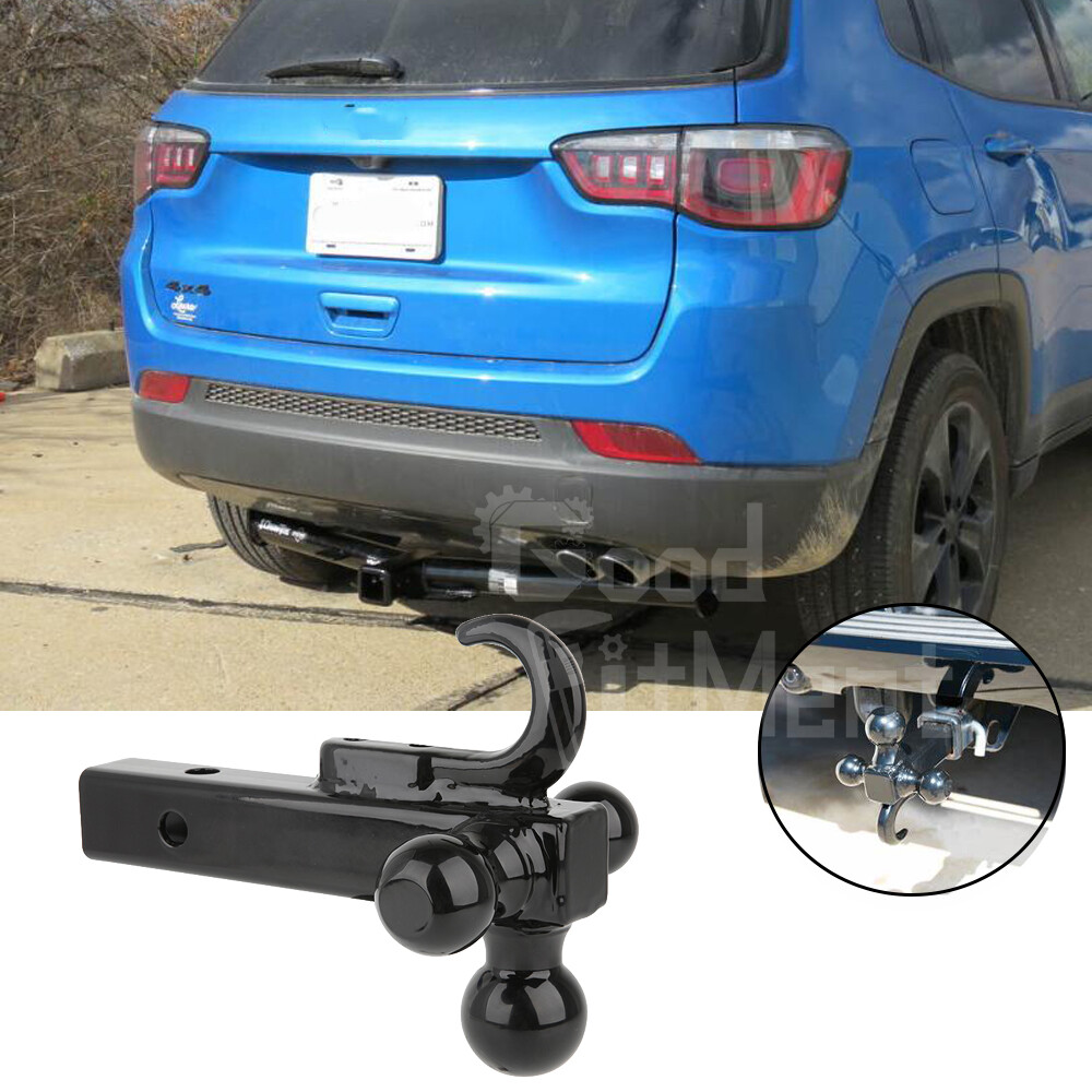 For Jeep Compass 2007-2021 2'' Trailer Hitch Triple Ball Mount