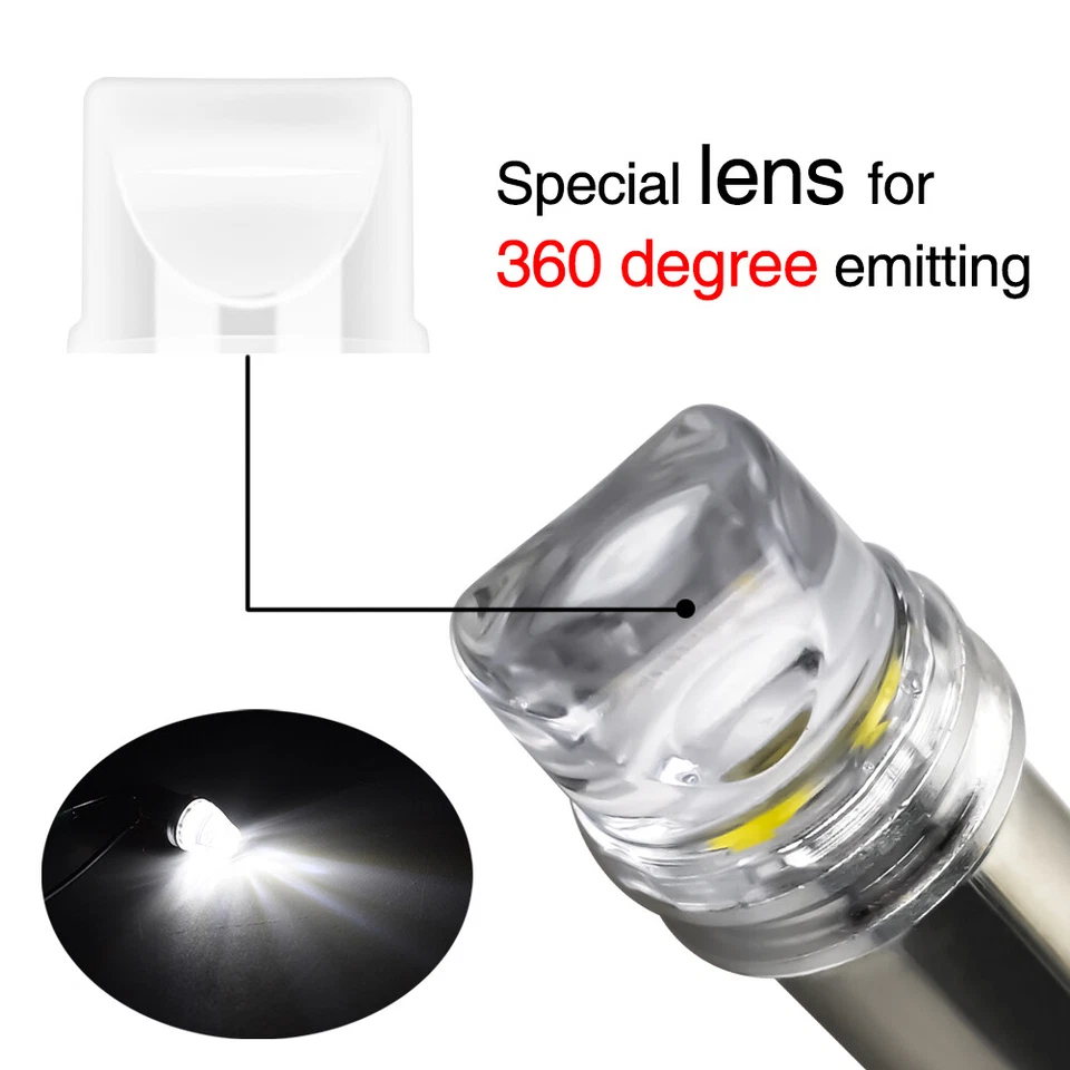 BA9S LED Dome Map lights For Infiniti M35 M37 M45 QX60 Super bright Non Polar Q8 - Image 4 of 4