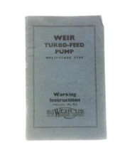 Weir Turbo-Feed Pump Multi-Stage Type Working Instructions (ID:04468)