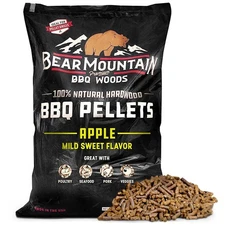 Bear Mountain BBQ Premium All Natural Hardwood Apple Smoker Pellets, 40 Pounds