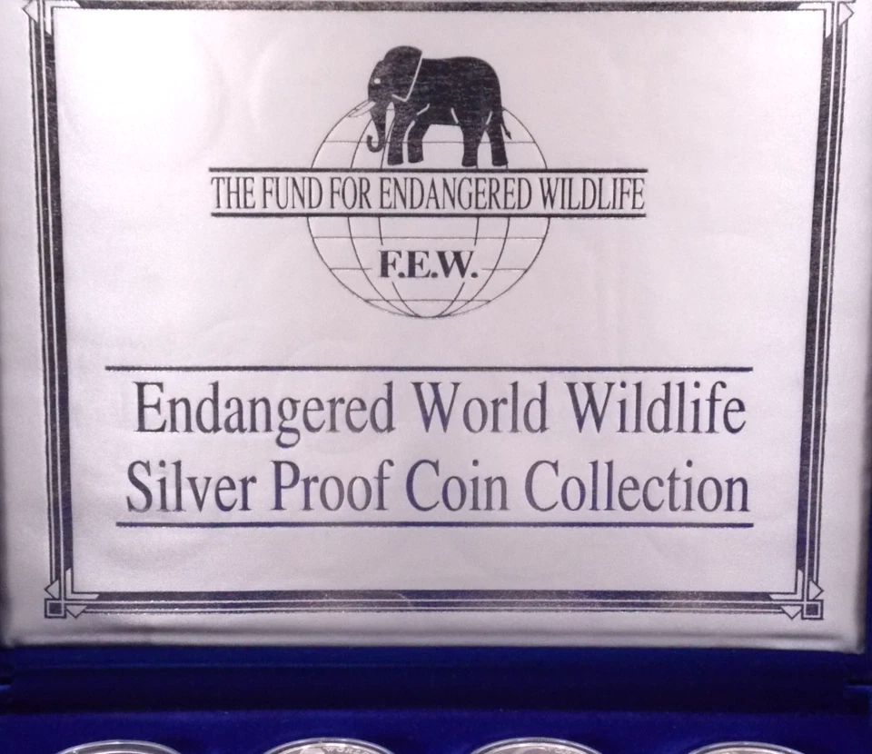 1990 Cook Islands Endangered World *WILDLIFE* (24 Coin) Silver Proof Set w/ Case - Image 4 of 4