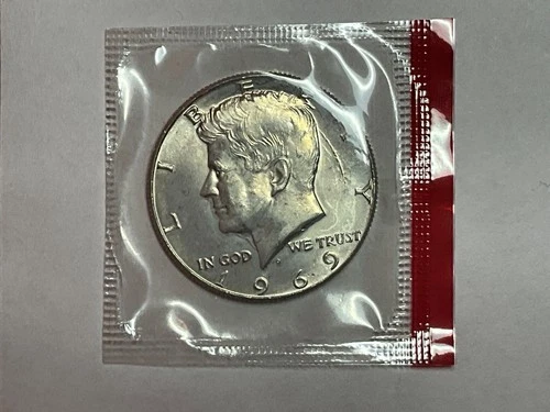 1969-D Kennedy Half Dollar Uncirculated From Sealed Mint Set 40% Silver