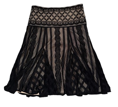 WD NY Lacey Lined Skirt Size Medium Goth Cosplay Black Whimsigoth Fairy Women