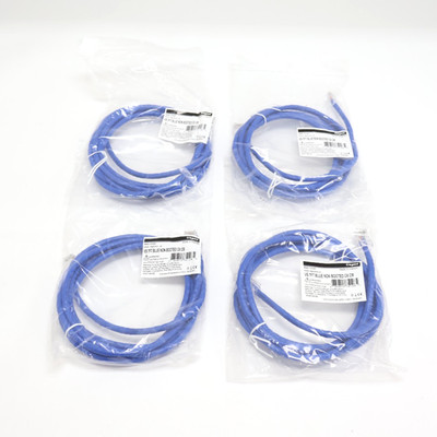 Lot of 4 Legrand VS 7FT Blue Non Booted Cat 6 CM Ethernet Patch Cables 566-110-0