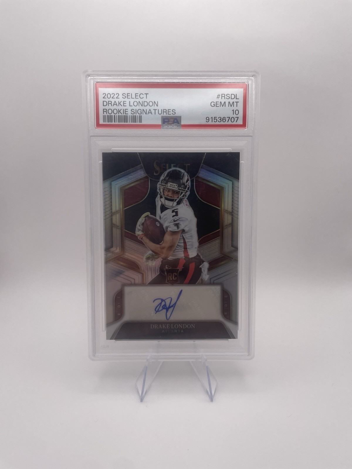 Drake London Panini Select Rookie Signatures #RSDL Base
