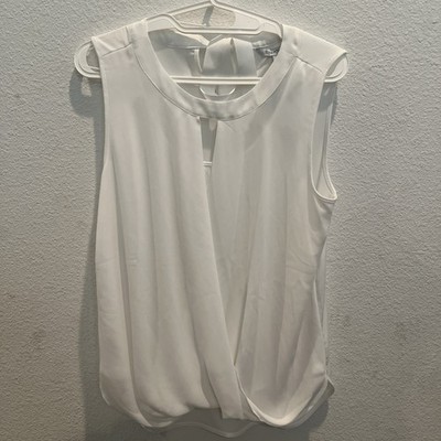 41 Hawthorne Women s Sleeveless Blouse White Size Medium