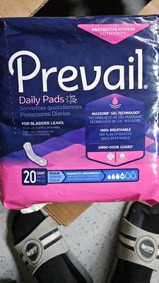 Women's Prevail Daily #4 Pads for Bladder Leaks 20 count each 1 pack