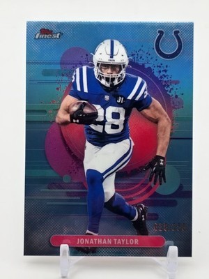 Jonathan Taylor 2025 Topps Finest Uncommon Sky Blue Refractor /250 Colts # Match