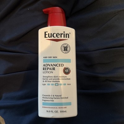 Eucerin Advanced Repair Lotion 16.9 Fl Oz Lightweight Fragrance Free Body Lotion