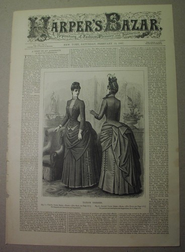WOMEN'S FASHIONS collection, 17 covers, 1869-1887; Harper's Bazaar, fancy gowns