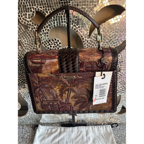 🎀Brahmin Small Hallie Multi Cope Cabana Sacoche en Cuir - Photo 5/12