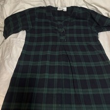 The Vermont Country Store Plaid Flannel Nightgown Medium
