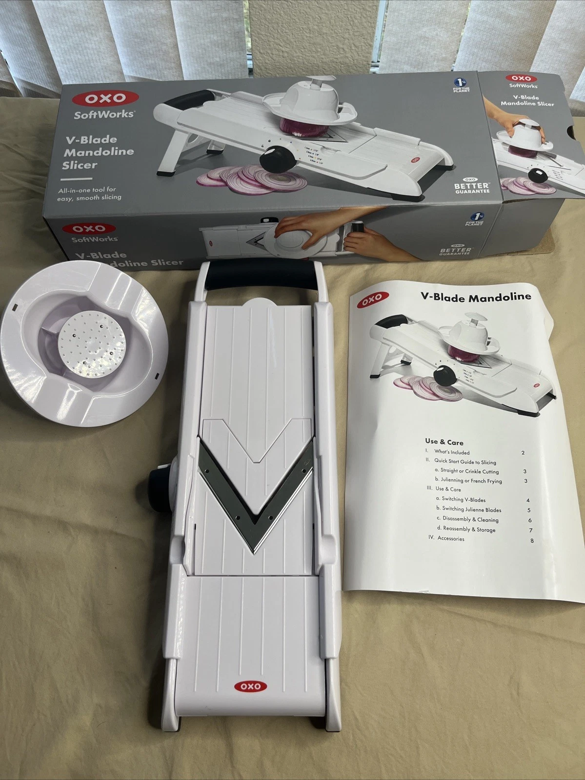V-Blade Mandoline Food Slicer OXO SoftWorks White