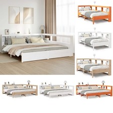 Massivholzbett Bett mit Regal Bücherregal ohne Matratze Kiefernholz Schlafzimmer