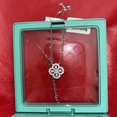 Lab Created Moissanite Halskette 925 Silber Anhänger mit Kabel Kette 18 Zoll
