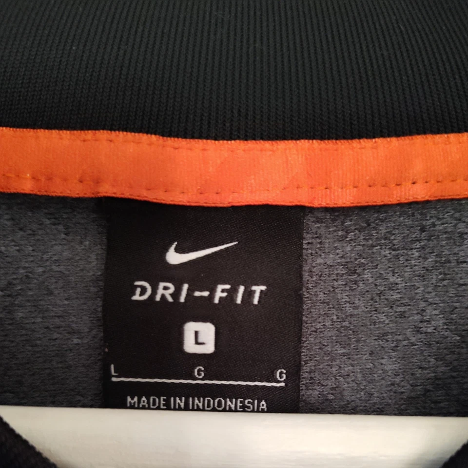 Nike Virginia Tech Hokies 1/4 Zip Black Pullover Mens Sze L Dri-Fit Embroidered - Image 4 of 4