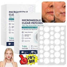 Curalona Microneedle Patches 144pcs, Skin Tag Wart Acne Remover Patches 20 OFF