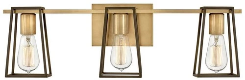 Hinkley Filmore 24" Wide Heritage Brass 3-Light Bath Light - Picture 1 of 7