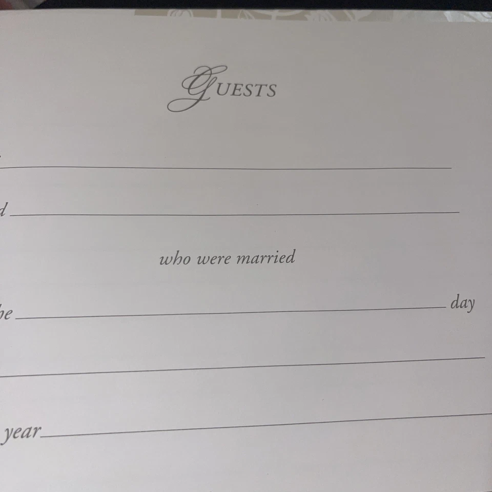 Libro de visitas Hallmark con bolígrafo sellado nuevo en relieve ornamentado con caja Foto 4 de 4