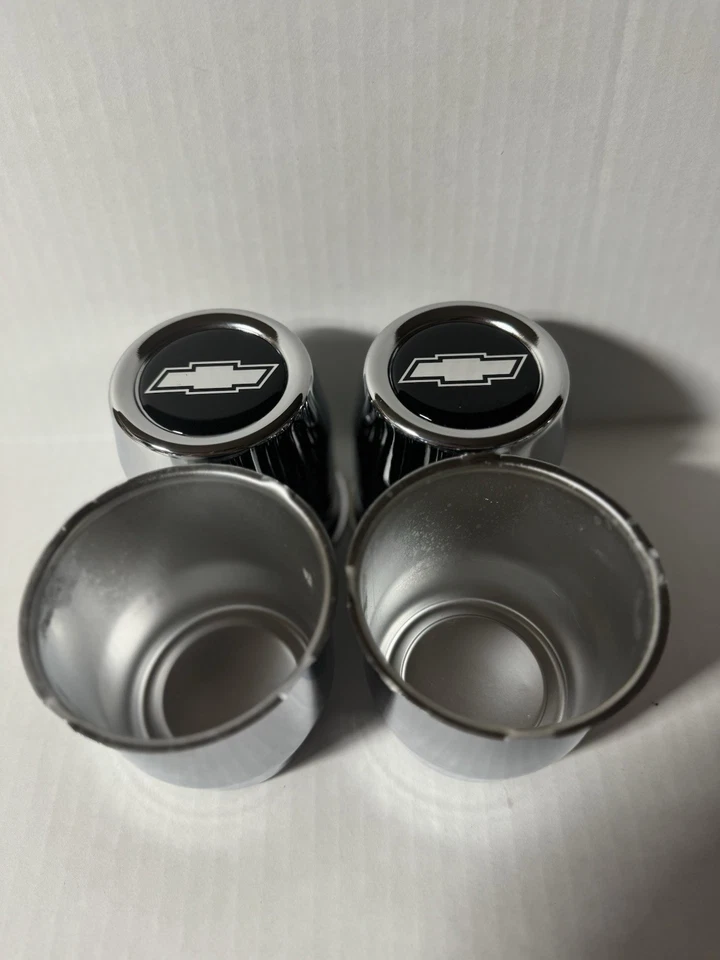 4 TAPAS CENTRALES CHEVYCHROME 5 TACOS CONVO PRO LÍNEA CENTRAL RUEDAS VINTAGE 3,17" OD Foto 4 de 4