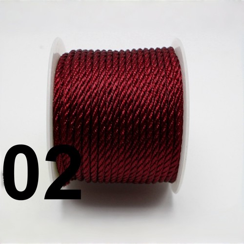 50 Meter Nylonschnur Chinesisch Satin Seide Geflochten Kordel Liebe Bindeseil 2mm - Bild 19 von 38