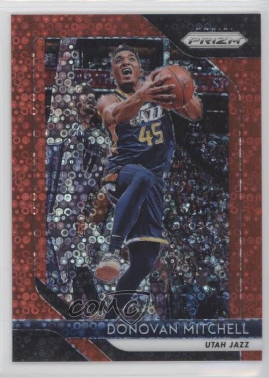 2018-19 Panini Prizm Fast Break Red Prizm 117/125 Donovan Mitchell #143 rf2