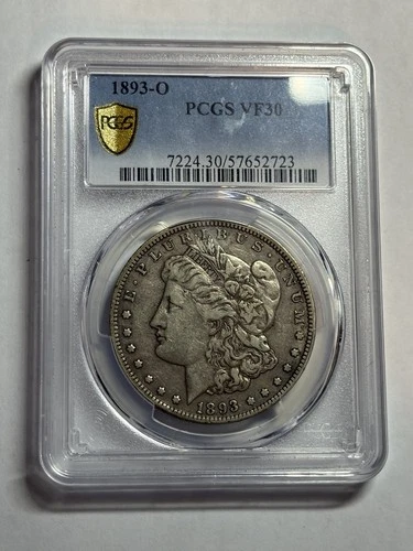 1893 O Morgan Silver Dollar PCGS VF30 Nice Original Key Date
