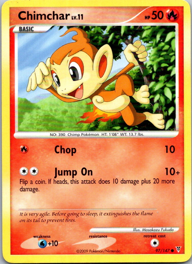 Pokemon Chimchar Common Supreme Victors 97 NM