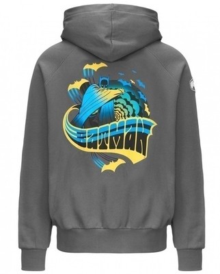  Kappa Authentic Zefiro Warner Bros Batman Herren Hoodie Hoodie Grau 