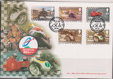 GB Isle of Man 1998 TT Motorcycle Races/Honda 50th Ann SG 808-812 FDC MOTORBIKES