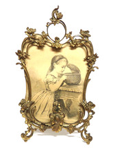 Edler Rokoko Bilderrahmen - Bronze vergoldet - Frankreich um 1880 - ca. 29 cm