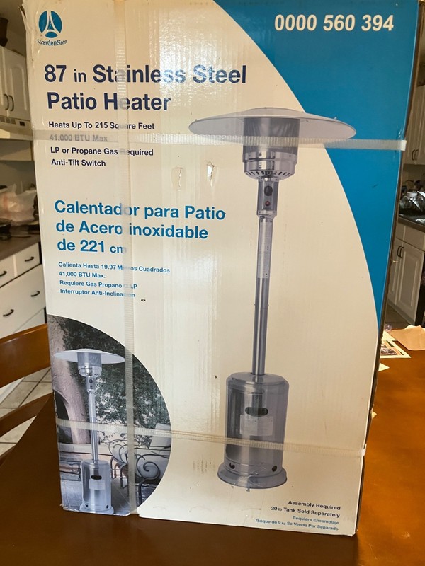 GardenSun 0000 560 394 87" Stainless Steel Patio Heater 