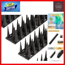Effective Black Pigeon Spikes - 4.45m Bird Deterrent for Roofs, Gutters & Fences