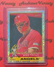2025 Topps Heritage - Mike Trout #119 Chrome Silver Sparkle Refractor