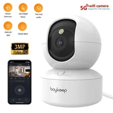 boykeep Wireless 5G WiFi Security Camera 2K Smart Indoor Night Vision Wired Cam