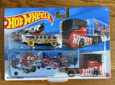 2024 Mattel Hot Wheels PENCIL PUSHER Die Cast School Bus & Super Rig