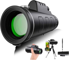 Monocolo 12X50, HD Ad Alta Potenza Telescopio Monoculare, BAK-4 Prisma E FMC Can