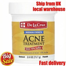 De La Cruz Acne Treatment with 10% Sulfur for Oil-Free Spot Pimple Clear Skin