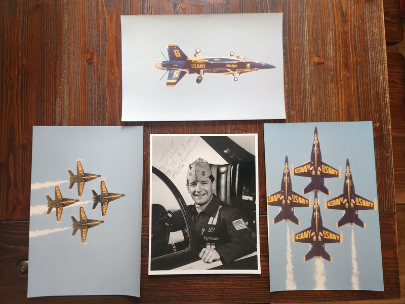 Vintage Blue Angels original photos and Pilot Cliff Skelton Autographed Photos 4